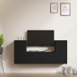 vidaXL 3-tlg. TV-Schrank-Set Schwarz Holzwerkstoff vidaXL 3-tlg. TV-Schrank-Set Schwarz Holzwerkstoff