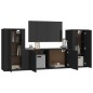 vidaXL 3-tlg. TV-Schrank-Set Schwarz Holzwerkstoff vidaXL 3-tlg. TV-Schrank-Set Schwarz Holzwerkstoff