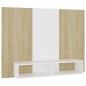 vidaXL TV-Wandschrank Weiß Sonoma-Eiche 120x23,5x90 cm Holzwerkstoff vidaXL TV-Wandschrank Weiß Sonoma-Eiche 120x23,5x90 cm Holzwerkstoff