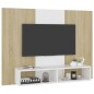 vidaXL TV-Wandschrank Weiß Sonoma-Eiche 120x23,5x90 cm Holzwerkstoff vidaXL TV-Wandschrank Weiß Sonoma-Eiche 120x23,5x90 cm Holzwerkstoff
