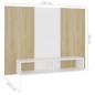 vidaXL TV-Wandschrank Weiß Sonoma-Eiche 120x23,5x90 cm Holzwerkstoff vidaXL TV-Wandschrank Weiß Sonoma-Eiche 120x23,5x90 cm Holzwerkstoff