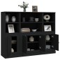 vidaXL Highboards 3 Stk. Schwarz Holzwerkstoff vidaXL Highboards 3 Stk. Schwarz Holzwerkstoff