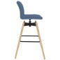 Barstühle 2 Stk. Drehbar Blau Stoff Barstühle 2 Stk. Drehbar Blau Stoff