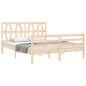 vidaXL Massivholzbett mit Kopfteil 160x200 cm vidaXL Massivholzbett mit Kopfteil 160x200 cm