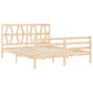 vidaXL Massivholzbett mit Kopfteil 160x200 cm vidaXL Massivholzbett mit Kopfteil 160x200 cm