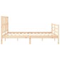 vidaXL Massivholzbett mit Kopfteil 160x200 cm vidaXL Massivholzbett mit Kopfteil 160x200 cm