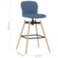 Barstühle 2 Stk. Drehbar Blau Stoff Barstühle 2 Stk. Drehbar Blau Stoff