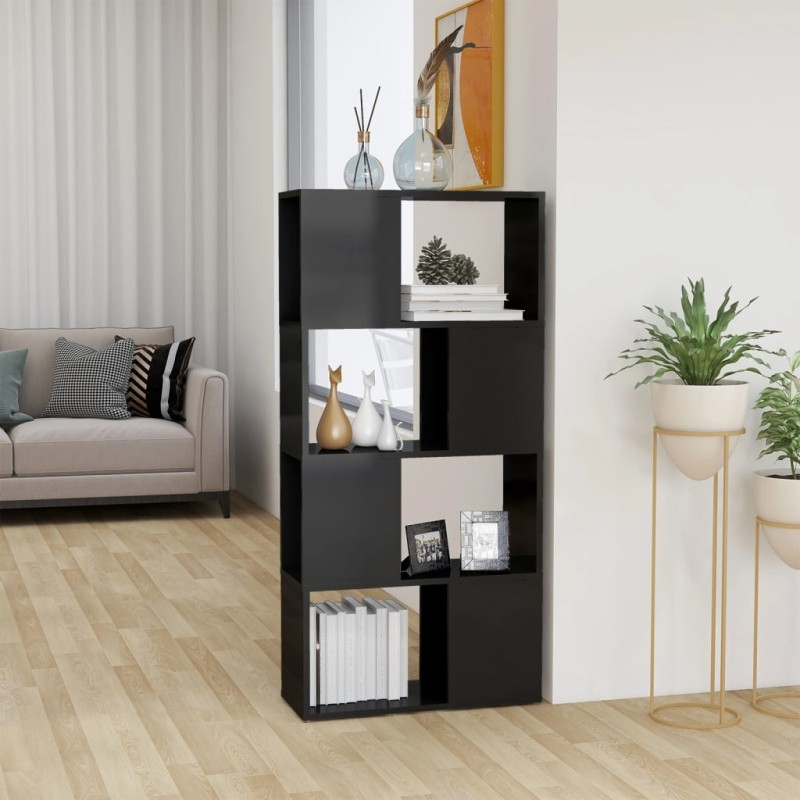 vidaXL Bücherregal Raumteiler Hochglanz-Grau 60x24x124,5 cm vidaXL Bücherregal Raumteiler Hochglanz-Grau 60x24x124,5 cm