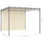 vidaXL Gartenpavillon mit Seitenvorhang 3x3x2,25 m Creme vidaXL Gartenpavillon mit Seitenvorhang 3x3x2,25 m Creme