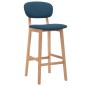 Barhocker 2 Stk. Blau Stoff Barhocker 2 Stk. Blau Stoff