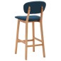 Barhocker 2 Stk. Blau Stoff Barhocker 2 Stk. Blau Stoff