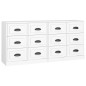vidaXL Sideboards 2 Stk. Weiß Holzwerkstoff vidaXL Sideboards 2 Stk. Weiß Holzwerkstoff