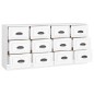 vidaXL Sideboards 2 Stk. Weiß Holzwerkstoff vidaXL Sideboards 2 Stk. Weiß Holzwerkstoff