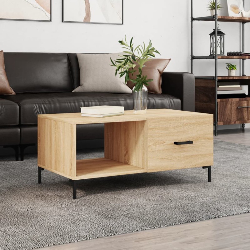 vidaXL Couchtisch Sonoma-Eiche 90x50x40 cm Holzwerkstoff vidaXL Couchtisch Sonoma-Eiche 90x50x40 cm Holzwerkstoff