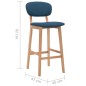 Barhocker 2 Stk. Blau Stoff Barhocker 2 Stk. Blau Stoff