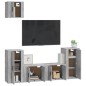 vidaXL 5-tlg. TV-Schrank-Set Betongrau Holzwerkstoff vidaXL 5-tlg. TV-Schrank-Set Betongrau Holzwerkstoff