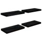 vidaXL Schwebende Wandregale 4 Stk. Hochglanz-Schwarz 50x23x3,8cm MDF vidaXL Schwebende Wandregale 4 Stk. Hochglanz-Schwarz 50x23x3,8cm MDF