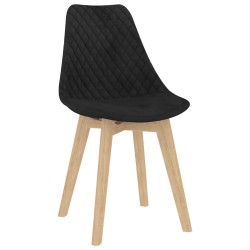 Esszimmerstühle 4 Stk. Schwarz Samt