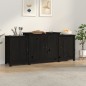 vidaXL Sideboard Schwarz 164x37x68 cm Massivholz Kiefer vidaXL Sideboard Schwarz 164x37x68 cm Massivholz Kiefer