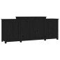 vidaXL Sideboard Schwarz 164x37x68 cm Massivholz Kiefer vidaXL Sideboard Schwarz 164x37x68 cm Massivholz Kiefer