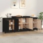 vidaXL Sideboard Schwarz 164x37x68 cm Massivholz Kiefer vidaXL Sideboard Schwarz 164x37x68 cm Massivholz Kiefer