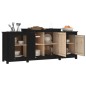 vidaXL Sideboard Schwarz 164x37x68 cm Massivholz Kiefer vidaXL Sideboard Schwarz 164x37x68 cm Massivholz Kiefer