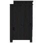 vidaXL Sideboard Schwarz 164x37x68 cm Massivholz Kiefer vidaXL Sideboard Schwarz 164x37x68 cm Massivholz Kiefer