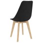 Esszimmerstühle 4 Stk. Schwarz Samt Esszimmerstühle 4 Stk. Schwarz Samt