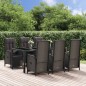 vidaXL 7-tlg. Garten-Essgruppe mit Kissen Schwarz Poly Rattan vidaXL 7-tlg. Garten-Essgruppe mit Kissen Schwarz Poly Rattan