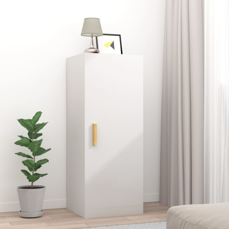 vidaXL Wandschrank Hochglanz-Weiß 34,5x34x90 cm Holzwerkstoff vidaXL Wandschrank Hochglanz-Weiß 34,5x34x90 cm Holzwerkstoff