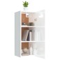 vidaXL Wandschrank Hochglanz-Weiß 34,5x34x90 cm Holzwerkstoff vidaXL Wandschrank Hochglanz-Weiß 34,5x34x90 cm Holzwerkstoff