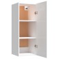 vidaXL Wandschrank Hochglanz-Weiß 34,5x34x90 cm Holzwerkstoff vidaXL Wandschrank Hochglanz-Weiß 34,5x34x90 cm Holzwerkstoff