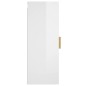 vidaXL Wandschrank Hochglanz-Weiß 34,5x34x90 cm Holzwerkstoff vidaXL Wandschrank Hochglanz-Weiß 34,5x34x90 cm Holzwerkstoff