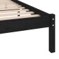 vidaXL Massivholzbett Schwarz 90x190 cm vidaXL Massivholzbett Schwarz 90x190 cm