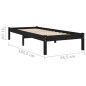 vidaXL Massivholzbett Schwarz 90x190 cm vidaXL Massivholzbett Schwarz 90x190 cm