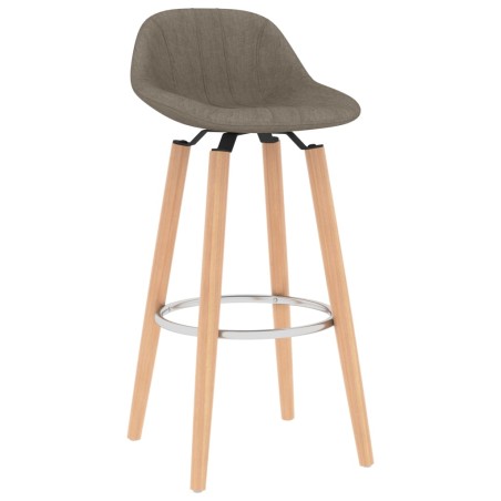 Barhocker 2 Stk. Taupe Stoff