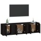 vidaXL 3-tlg. TV-Schrank-Set Schwarz Holzwerkstoff vidaXL 3-tlg. TV-Schrank-Set Schwarz Holzwerkstoff