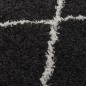 vidaXL Teppich Shaggy Hochflor Creme und Anthrazit 120x170 cm vidaXL Teppich Shaggy Hochflor Creme und Anthrazit 120x170 cm