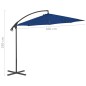 vidaXL Ampelschirm mit Stahlmast 300 cm Azurblau vidaXL Ampelschirm mit Stahlmast 300 cm Azurblau