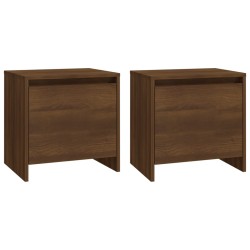 vidaXL Nachttische 2 Stk. Braun Eichen-Optik 45x34x44,5 cm