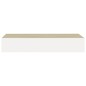 vidaXL Wandregale mit Schubladen 2 Stk. Eichen-Optik Weiß 60x23,5x10cm vidaXL Wandregale mit Schubladen 2 Stk. Eichen-Optik Weiß 60x23,5x10cm