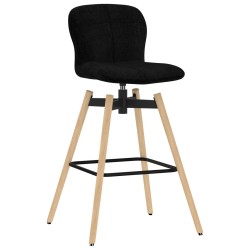 Barstühle 2 Stk. Drehbar Schwarz Stoff