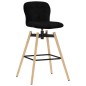 Barstühle 2 Stk. Drehbar Schwarz Stoff Barstühle 2 Stk. Drehbar Schwarz Stoff