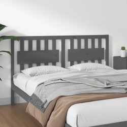 vidaXL Bett-Kopfteil Grau 165,5x4x100 cm Massivholz Kiefer