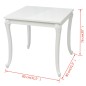 vidaXL Esstisch 80x80x76 cm Hochglanz-Weiß vidaXL Esstisch 80x80x76 cm Hochglanz-Weiß