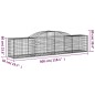 vidaXL Gabionen mit Hochbogen 3 Stk. 300x50x60/80 cm Verzinktes Eisen vidaXL Gabionen mit Hochbogen 3 Stk. 300x50x60/80 cm Verzinktes Eisen