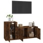 vidaXL 2-tlg. TV-Schrank-Set Räuchereiche Holzwerkstoff vidaXL 2-tlg. TV-Schrank-Set Räuchereiche Holzwerkstoff