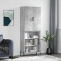 Highboard Betongrau 69,5x34x180 cm Holzwerkstoff Highboard Betongrau 69,5x34x180 cm Holzwerkstoff