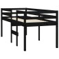 vidaXL Hochbett Schwarz 75x190 cm Massivholz Kiefer vidaXL Hochbett Schwarz 75x190 cm Massivholz Kiefer