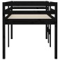 vidaXL Hochbett Schwarz 75x190 cm Massivholz Kiefer vidaXL Hochbett Schwarz 75x190 cm Massivholz Kiefer